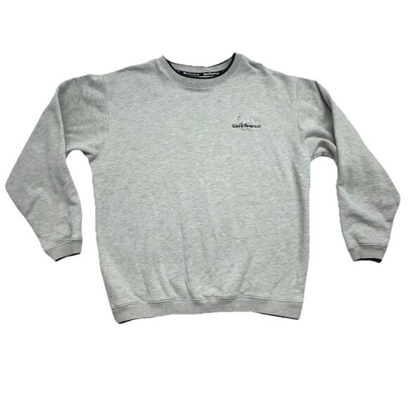 Vintage 90s Walt Disney World Gray Crewneck Sweater Size Large Rare - Picture 1 of 8